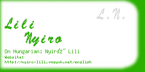 lili nyiro business card